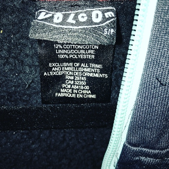 Volcom Sherpa Fleece Zip Up Hoodie - Picture 2 of 8